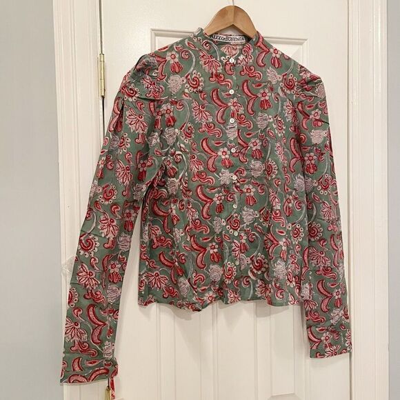 NWT Alix of Bohemia Annabel Lapland Shirt Blouse Floral Size Large - Picture 7 of 13